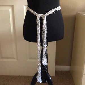 Beaded sash belt